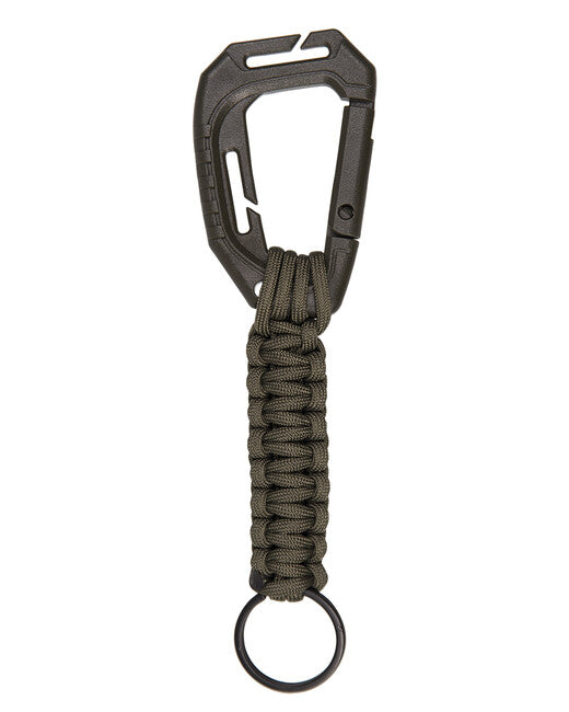 Mil-Tec MOLLE Carabiner with Paracord, Olive