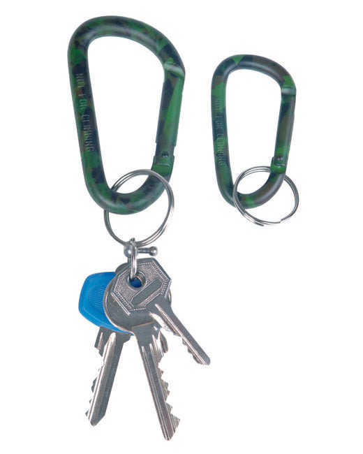 Mil-Tec Carabiner with Ring Aluminum 60mm Camo