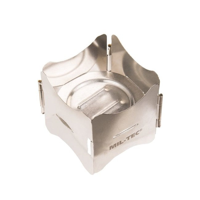 Mil-Tec Compact Folding Stove, Stainless Steel