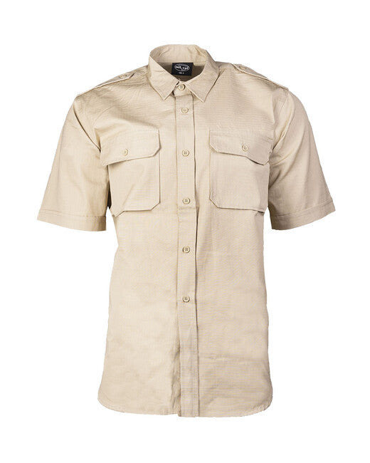Mil-Tec Tropical Shirt Short Sleeve Khaki