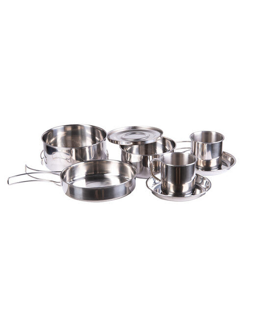 Mil-Tec Stainless Steel Cookware Set 8 Pieces