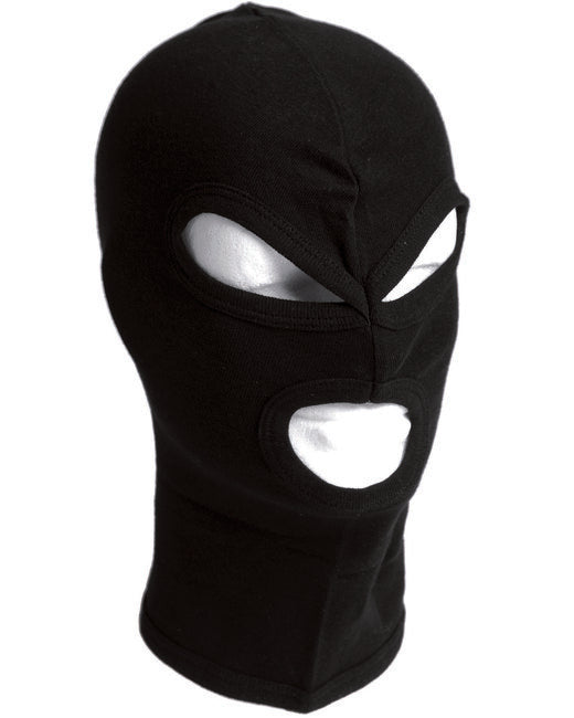 Mil-Tec Balaclava Fine Ribbed 3 Holes, Black