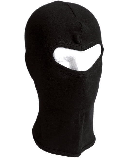 Mil-Tec Balaclava Fine Rib Knit, 1 Hole, Black