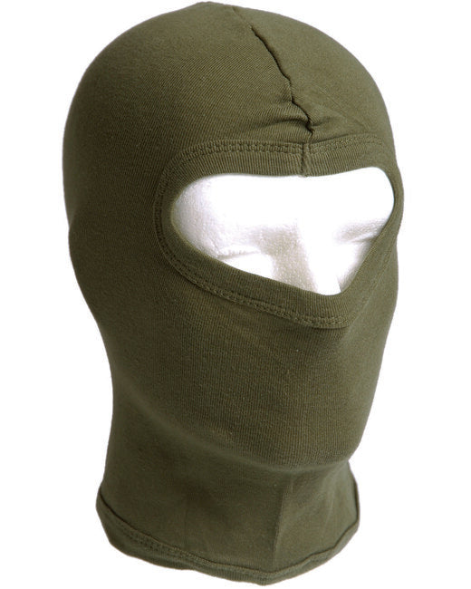 Mil-Tec Balaclava Fine Rib Knit, 1 Hole, Olive
