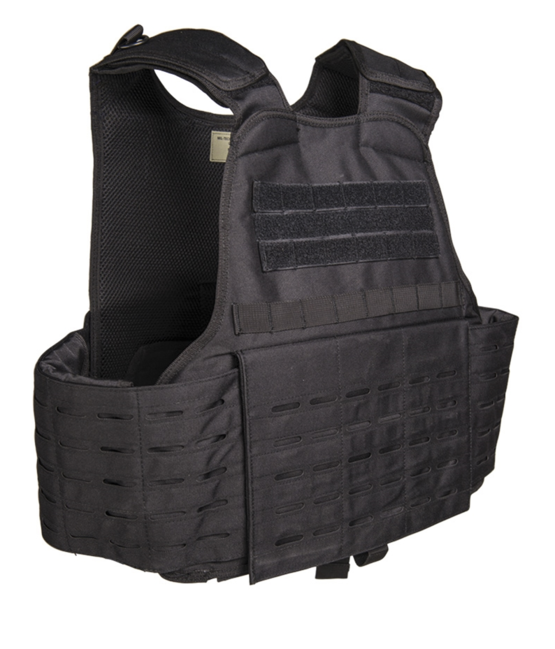 Mil-Tec Laser Cut Carrier Ballistic Plate Carrier, Black