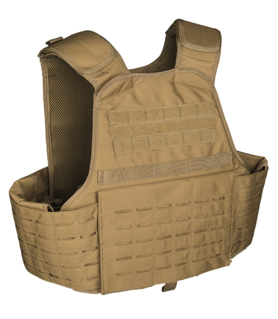 Mil-Tec Laser Cut Carrier Ballistic Plate Carrier, Coyote
