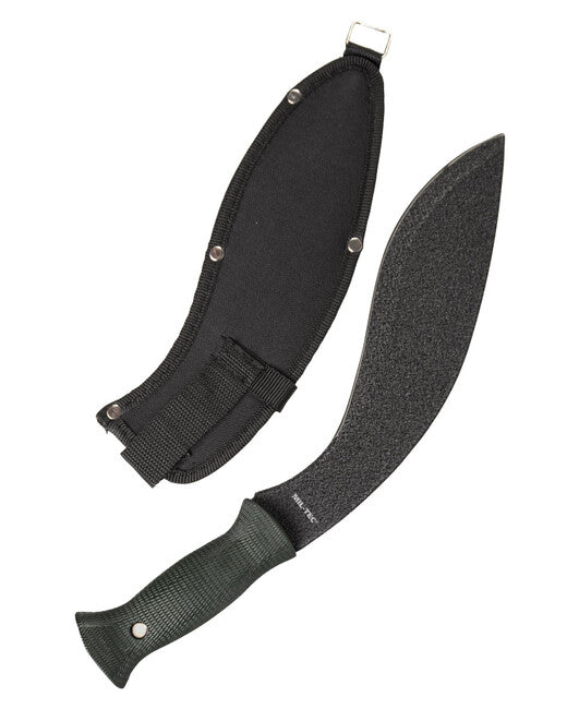 Mil-Tec Kukri Machete with Nylon Sheath, Black