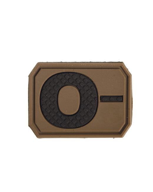 Mil-Tec 3D Blood Type 0 Patch, Coyote