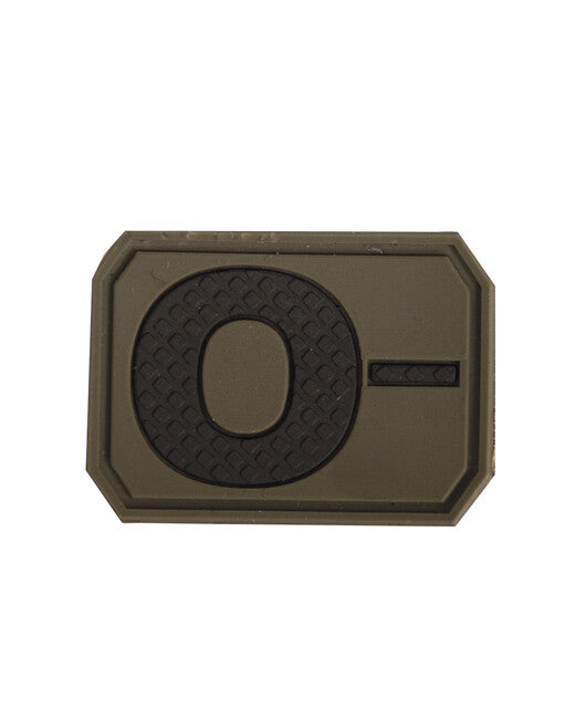 Mil-Tec 3D Blood Type O Patch Velcro, Olive