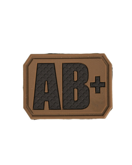 Mil-Tec 3D Blood Type AB+ Patch, Coyote