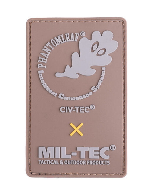 Mil-Tec Phantomleaf® 3D PVC Patch, Dark Coyote