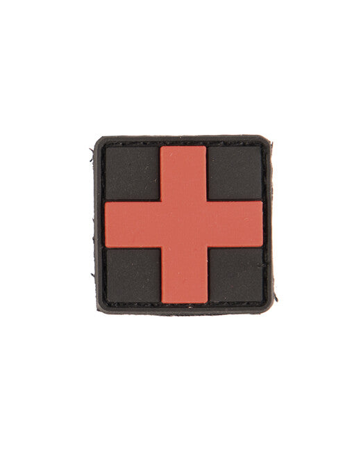Mil-Tec 3D First Aid PVC Patch, Black, Small