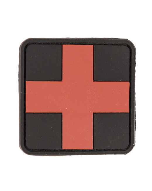 Mil-Tec First Aid 3D PVC Patch, Black, Large
