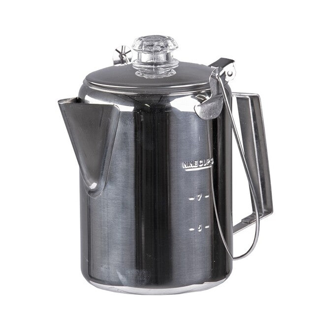Mil-Tec Percolator Coffee Pot, Stainless Steel, 1.3L