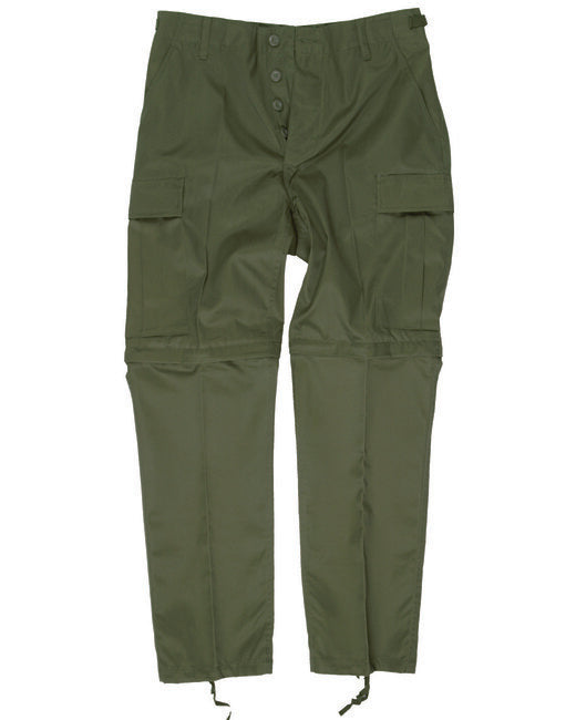 Mil-Tec BDU ZIP-OFF Convertible Pants, Olive