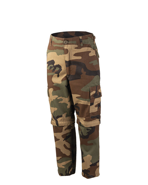 Mil-Tec BDU ZIP-OFF Children's Trousers, Woodland