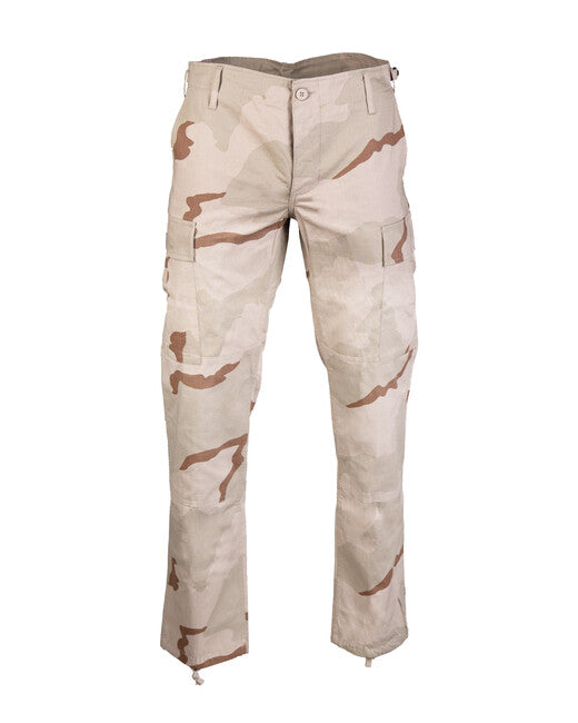 Mil-Tec US BDU SLIM FIT Field Rip-Stop Trousers, 3-Color Desert