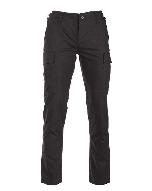 Mil-Tec US BDU SLIM FIT Field Rip-Stop Pants, Black