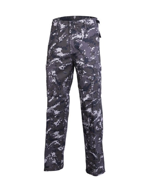 Mil-Tec US BDU Ranger Trousers, Black Digital