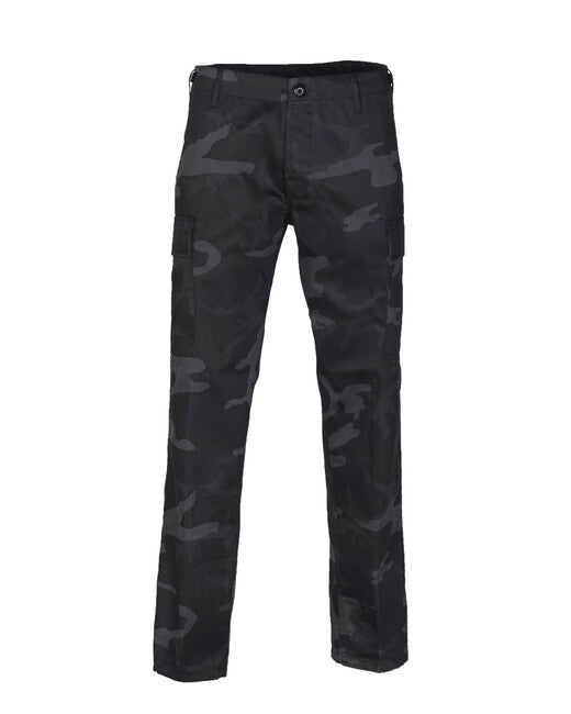 Mil-Tec US Ranger BDU Straight Cut Pants, Black Camo