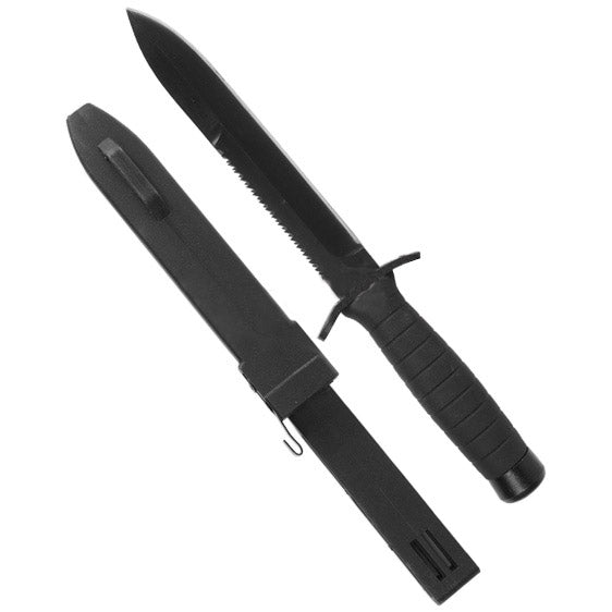 Mil-Tec Combat Knife with Saw and Plastic Sheath