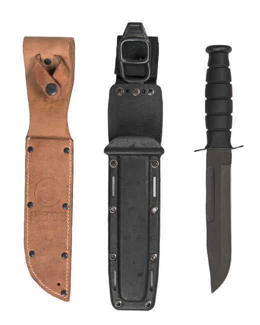 Mil-Tec USMC Combat Knife with Leather Sheath