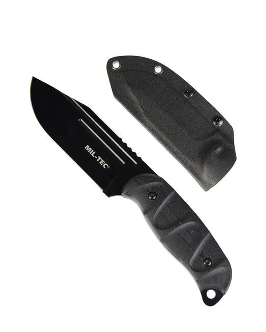 Mil-Tec G10 Knife with Kydex Sheath, Black