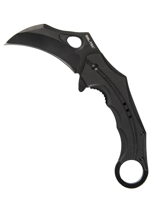 Mil-Tec Folding Knife G10 Karambit, Black
