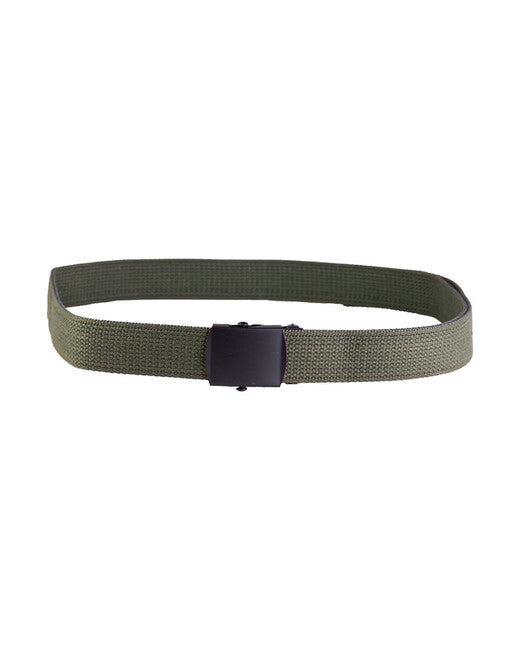 Mil-Tec US Belt with Black Buckle, Olive