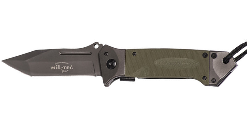Mil-Tec DA35 Micarta Folding Knife 22cm, Olive