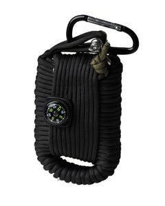 Mil-Tec Σετ Paracord Επιβίωσης Μεγάλο, Μαύρο