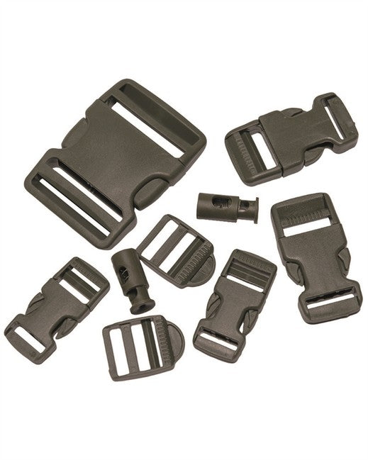 Mil-Tec Buckles Set 9 pieces, Olive
