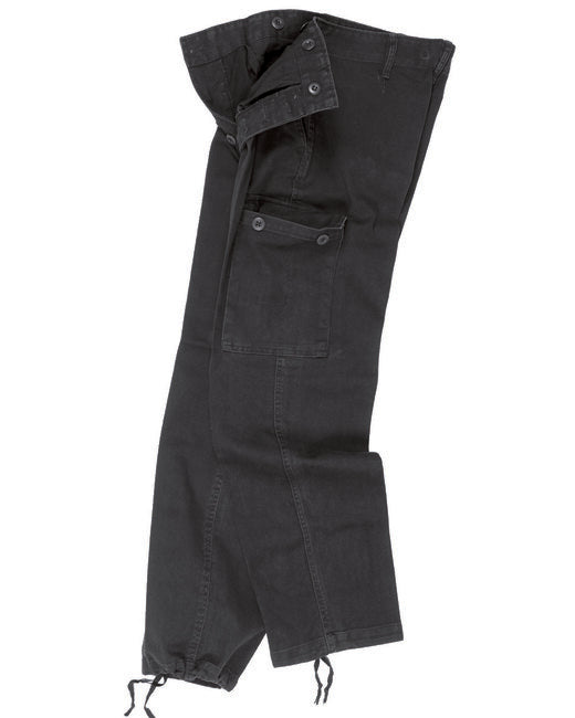 Mil-Tec Moleskin Trousers, Black Prewashed