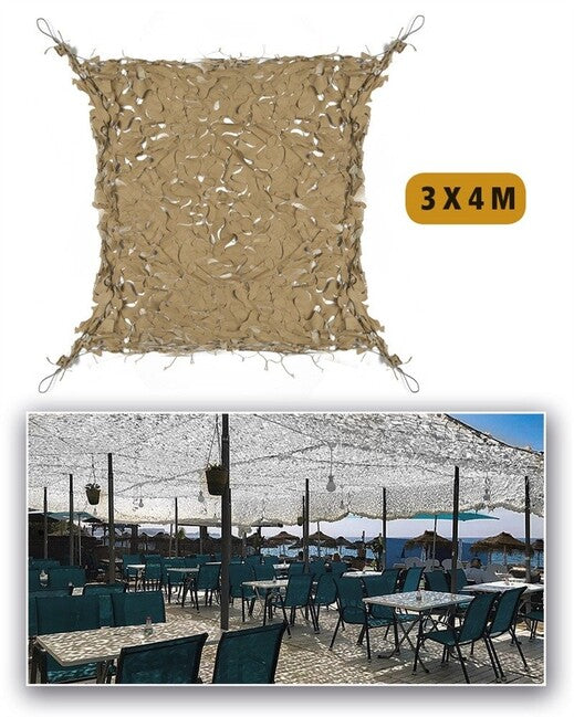 Mil-Tec DESERT 3X4 Shadow Tarp Broadleaf Net