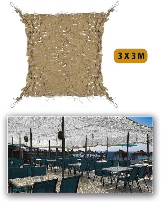 Mil-Tec Desert Net 3x3 "Shadow Tarp" Broad Leaf