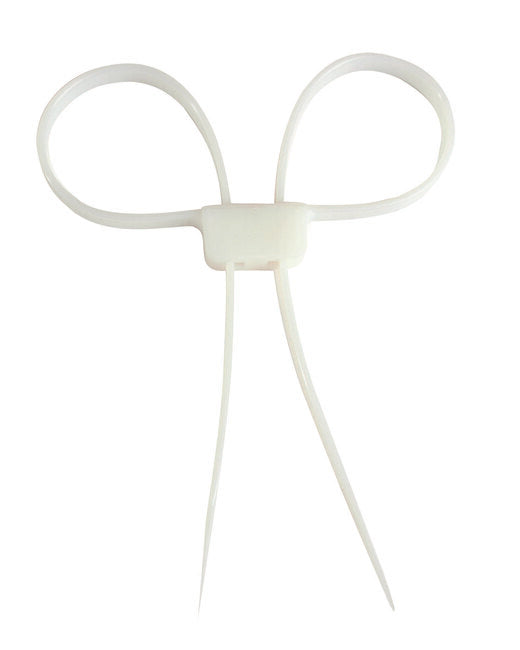 Mil-Tec Plastic Zip Ties, White