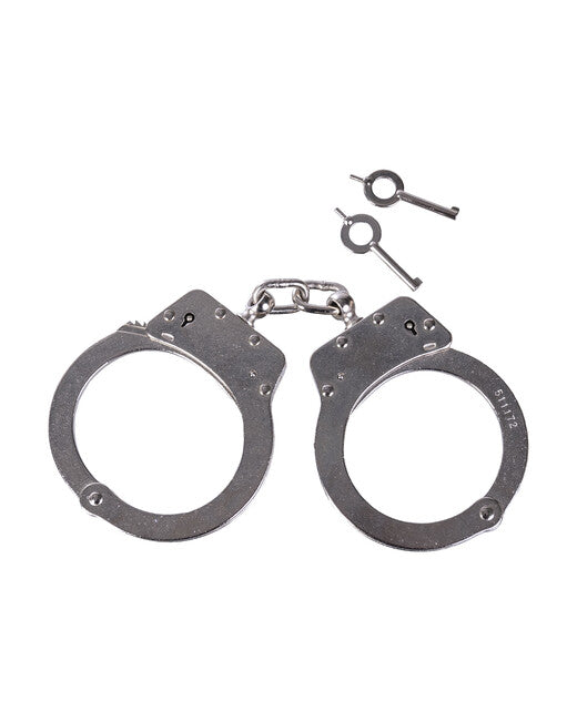 Mil-Tec Police Handcuffs DOUBLE LOCK Chain Silver