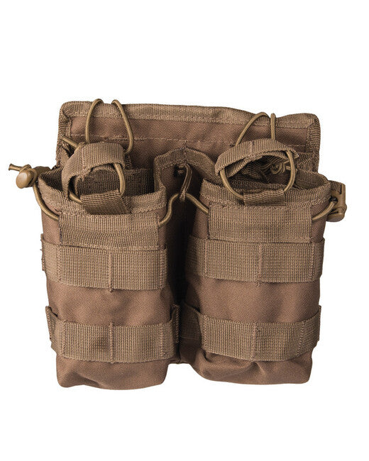 Mil-Tec Double Magazine Pouch M4/M16, Coyote Brown