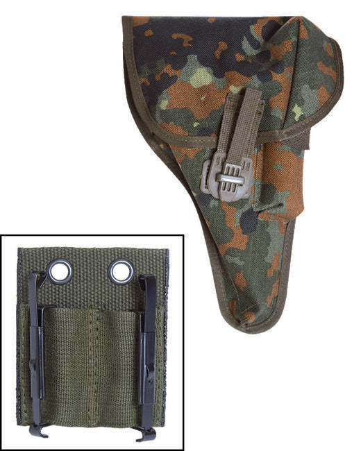 Mil-Tec Pistol Holster BW P1(P38) with Adapter Flecktarn
