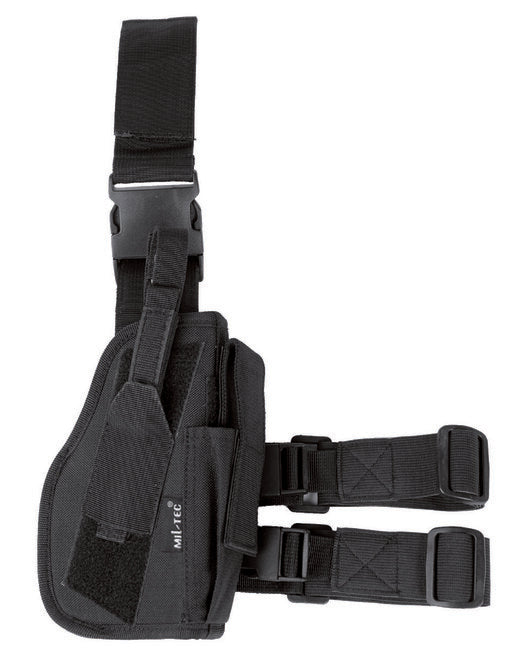 Mil-Tec Pistol Holster Thigh Right, Black