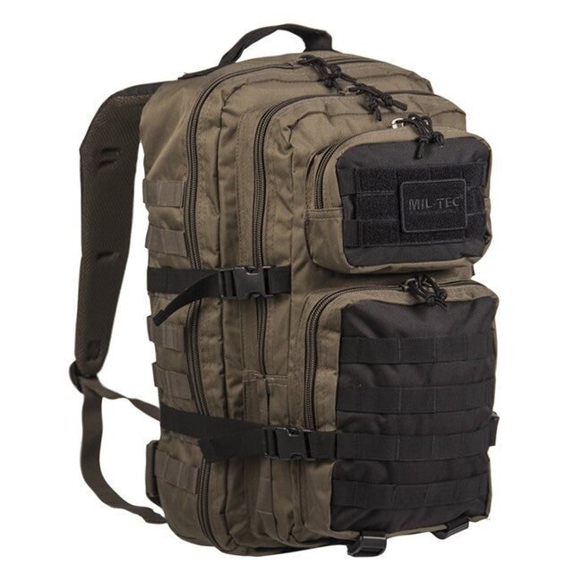 Mil-Tec Ranger US Assault Backpack, Large, Green-Black