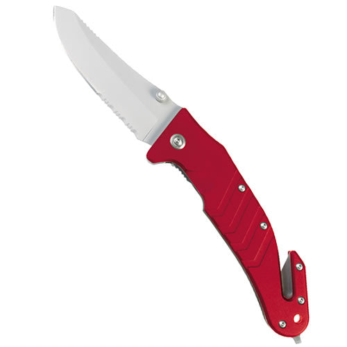 Mil-Tec Rescue Folding Knife, Red