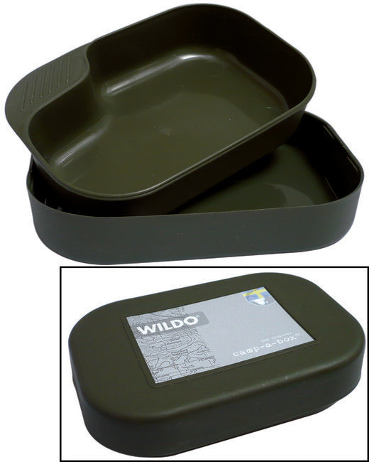 Mil-Tec Riad WILDO® Camp-A-Box Plastic Dinnerware, Olive
