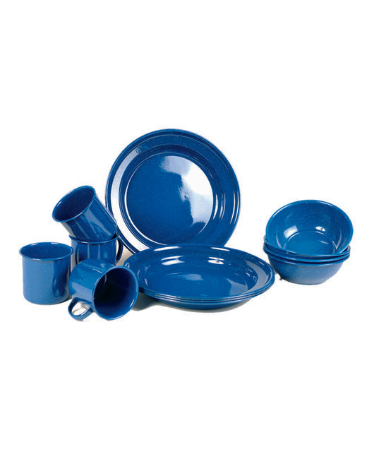 Mil-Tec Riad Western Enamel Set 12pcs, Navy Blue