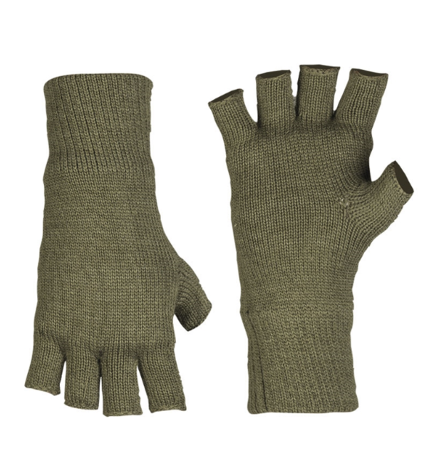 Mil-Tec Thinsulate™ Knit Fingerless Gloves, Olive