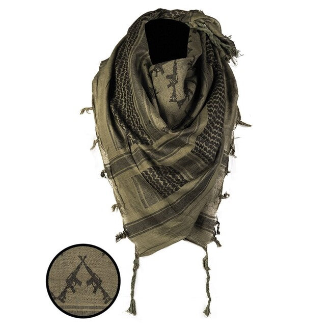 Mil-Tec Shemagh Scarf, Olive/Black