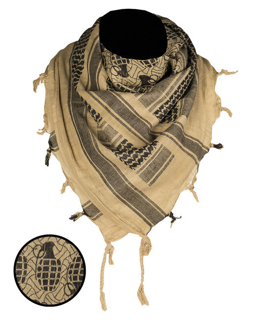Mil-Tec Shemagh Scarf, Coyote/Black