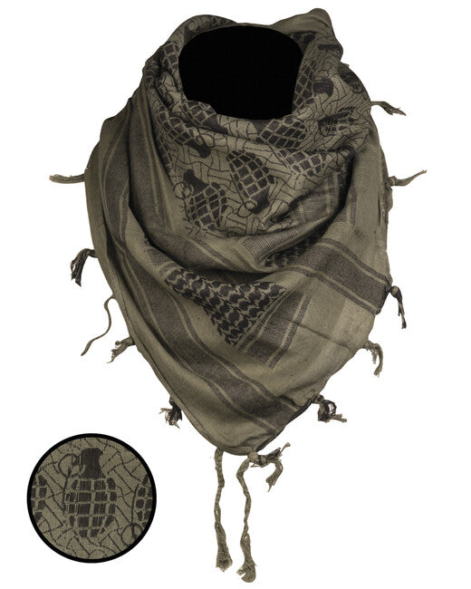 Mil-Tec Shemagh Scarf, Olive/Black
