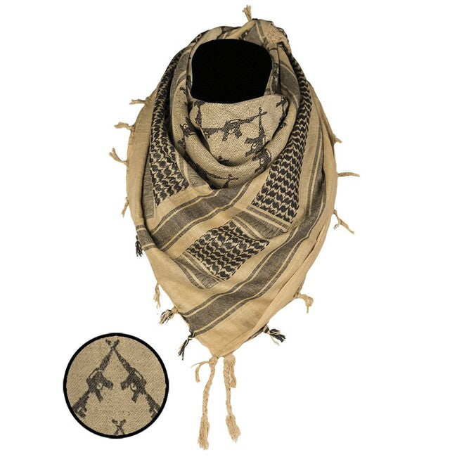 Mil-Tec Shemagh Rifle Scarf, Coyote/Black