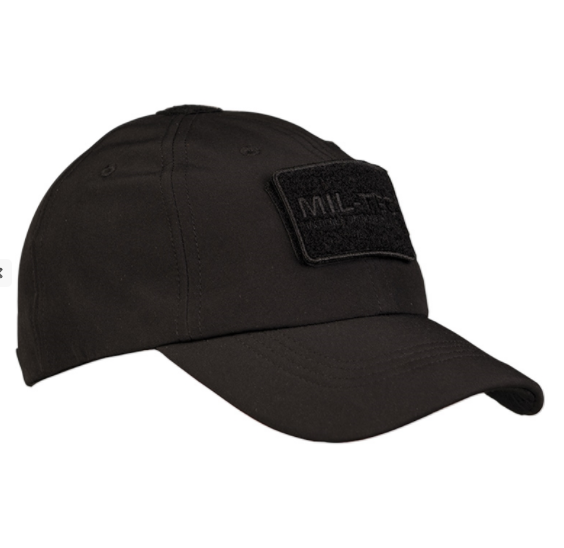 Mil-Tec Baseball Cap Winter Softshell, Black